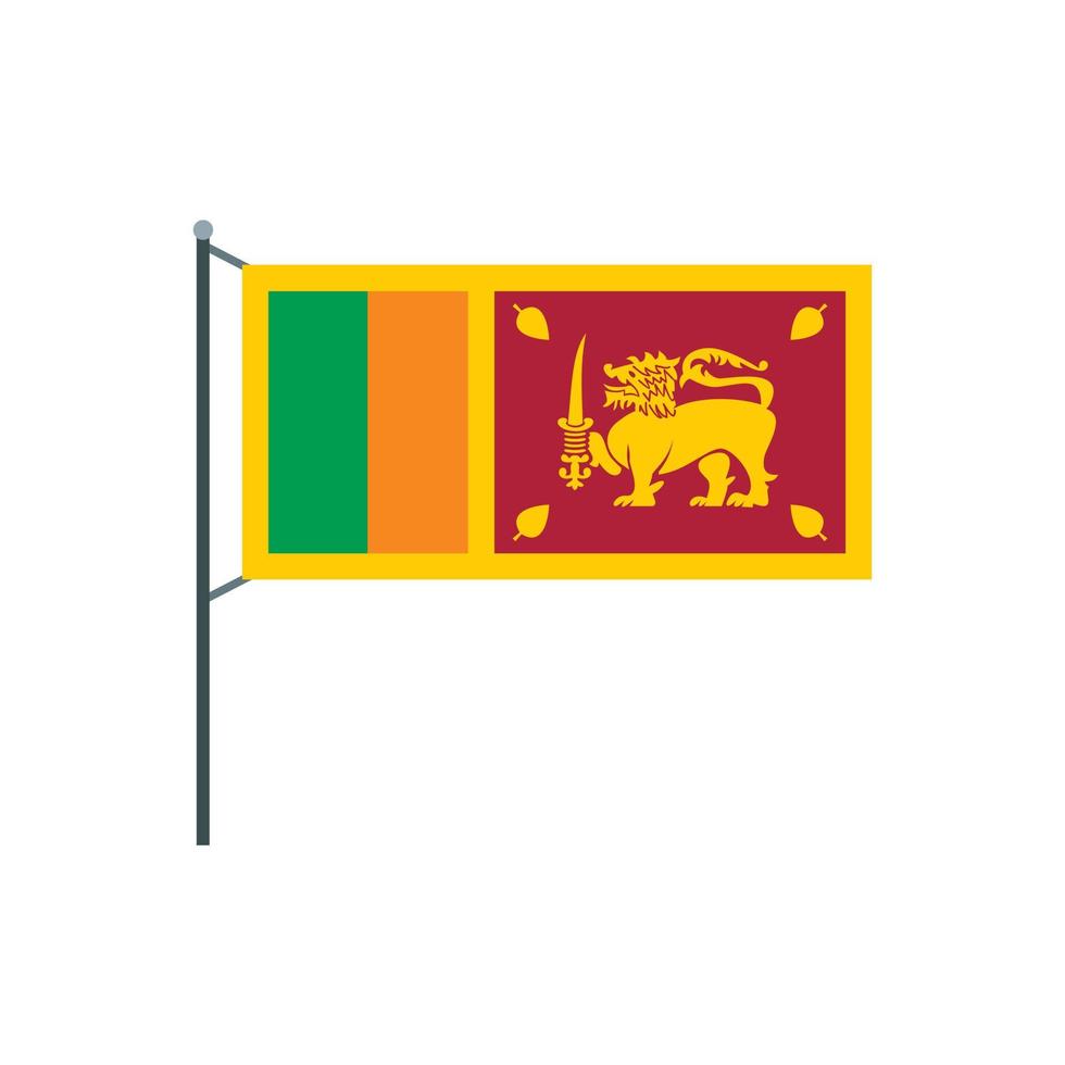 Sri Lanka flag icon, flat style vector