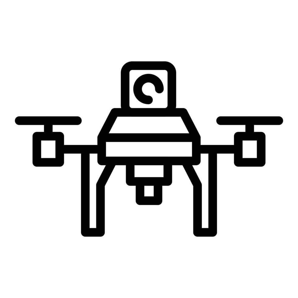 Future drone icon outline vector. Aerial camera vector