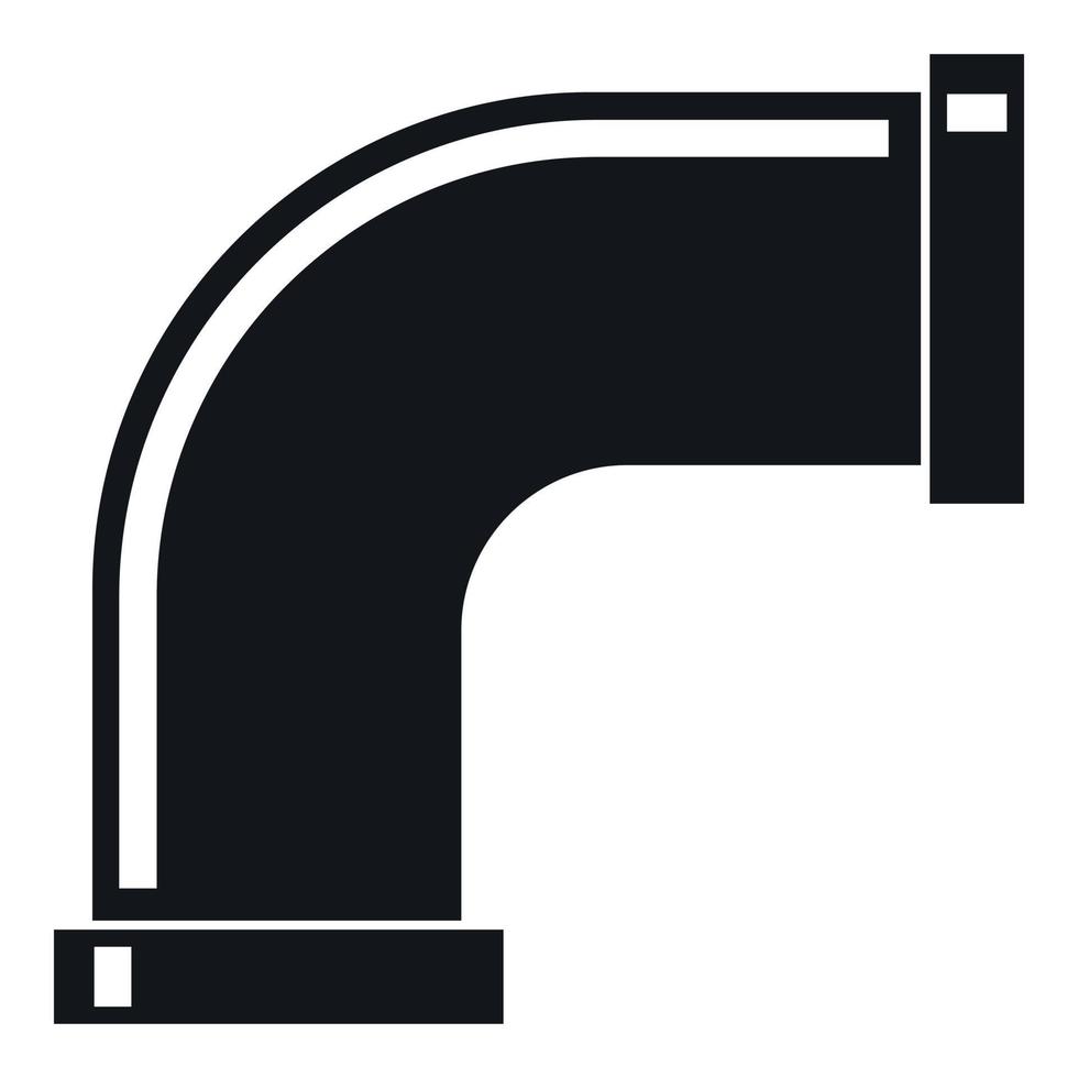 Water pipe icon, simple style vector