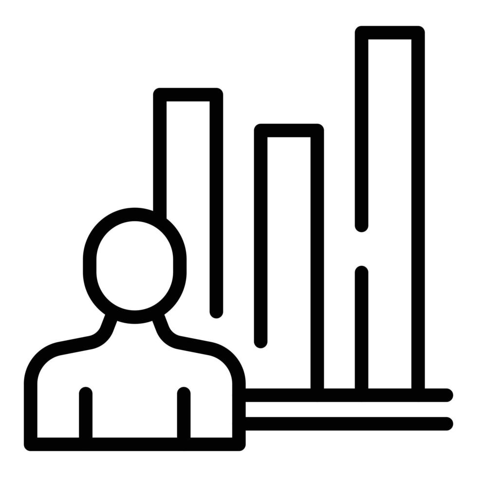 Graph skills icon outline vector. Stress therapy vector