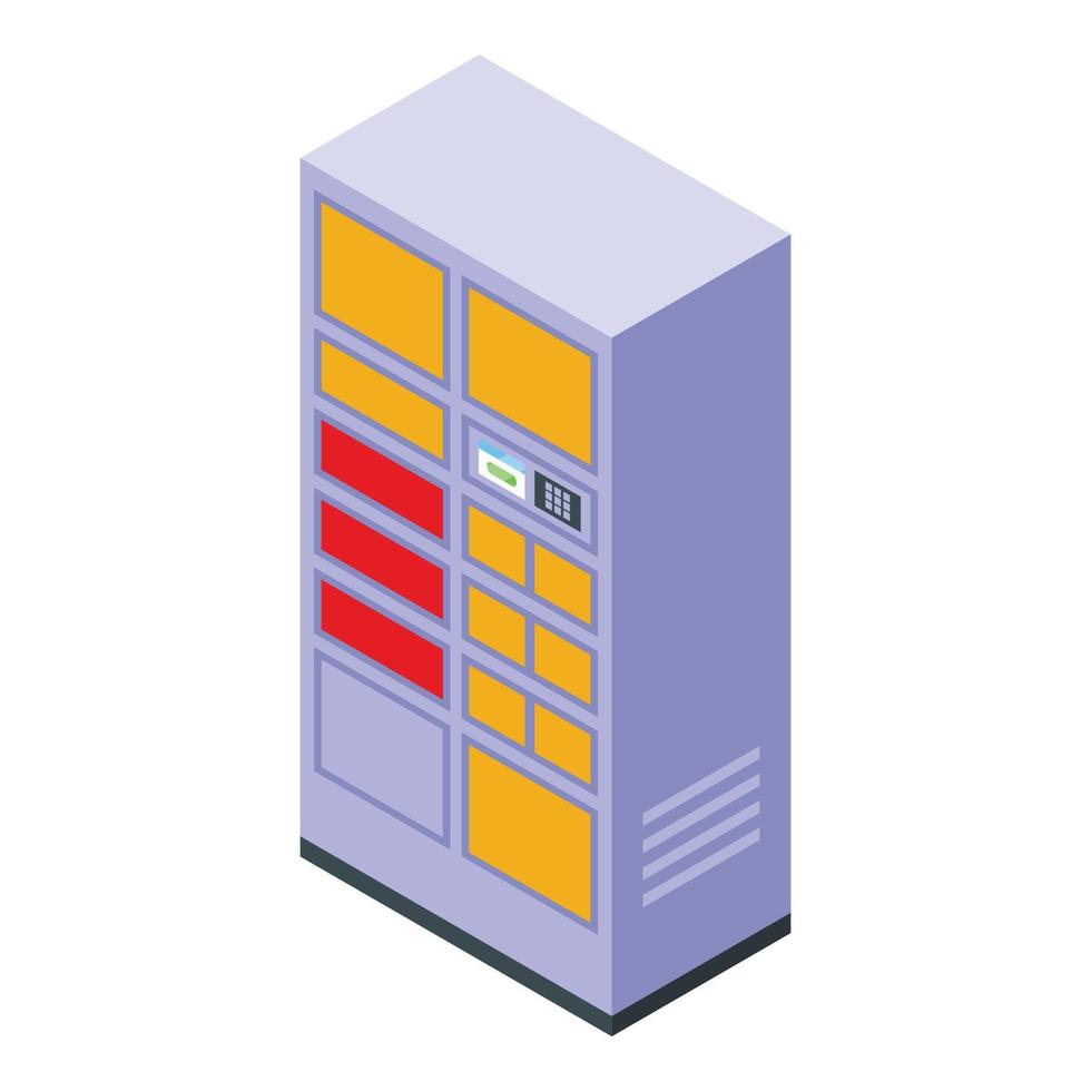 Self-service parcel delivery icon isometric vector. Package service vector