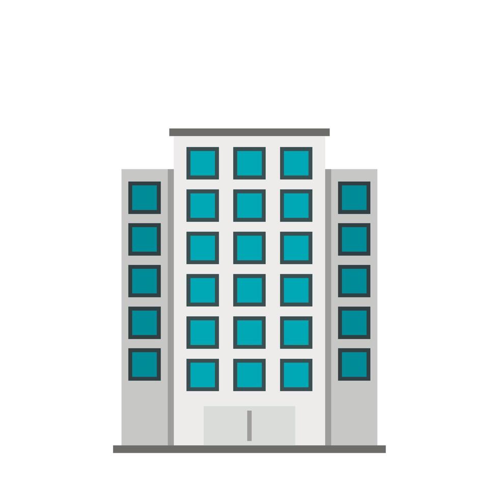 Skyscraper icon, flat style vector