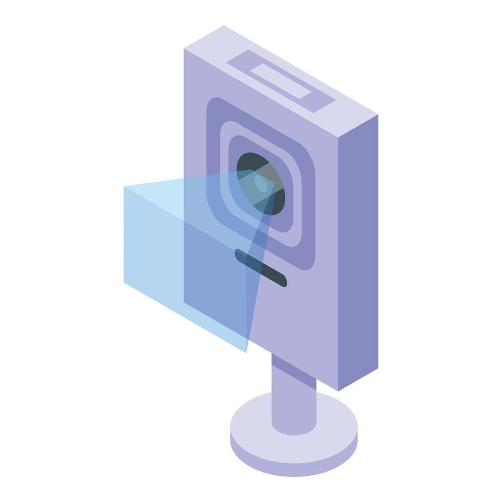 Web cam security icon isometric vector. Digital recognition vector