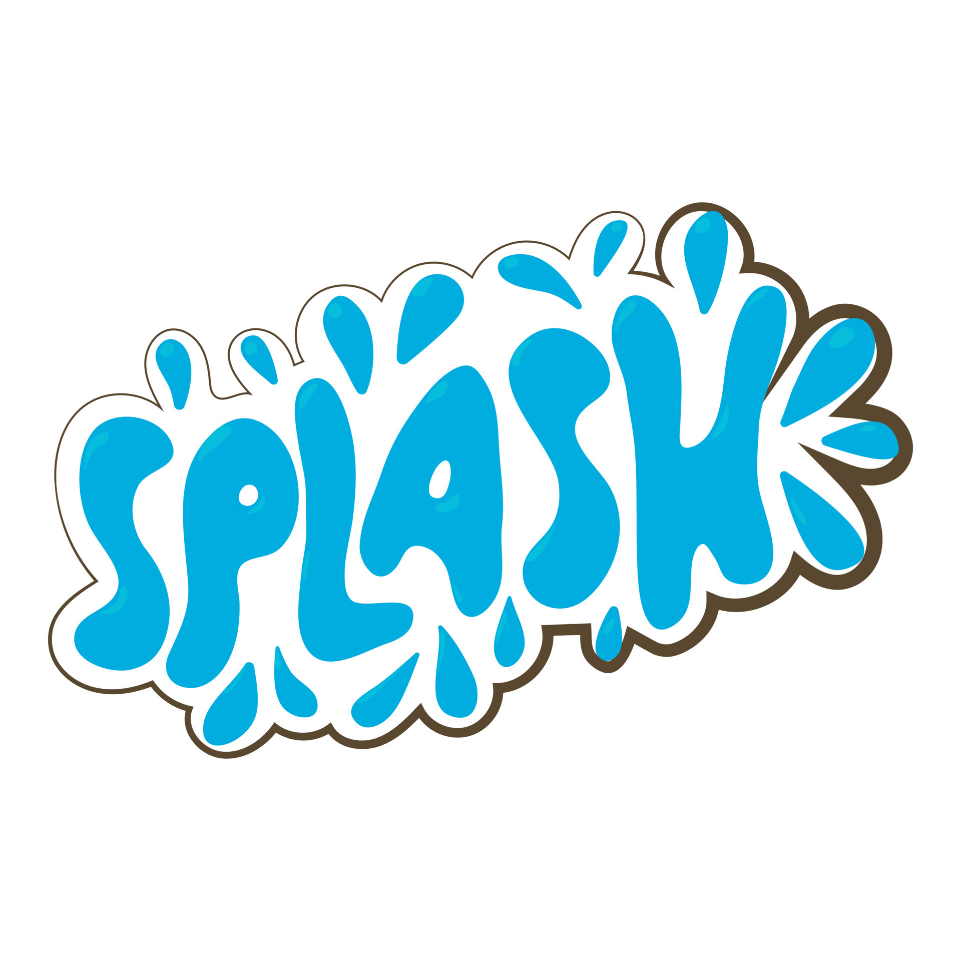 Splash sound effect icon cartoon style 15090015 Vector Art at Vecteezy