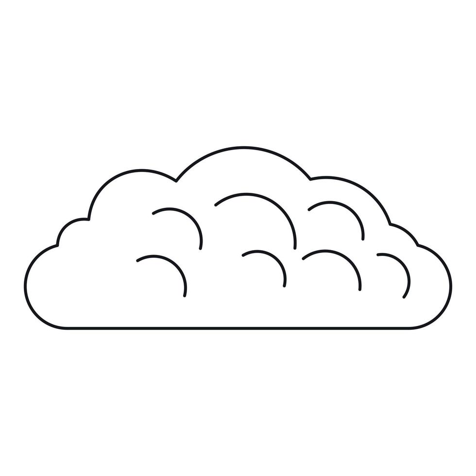 Autumn cloud icon, outline style vector
