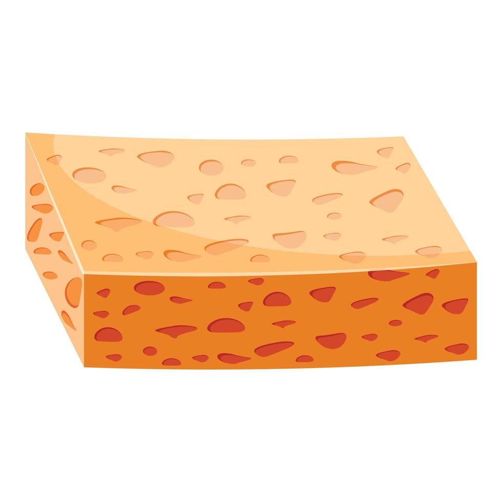 Sponge for cleaning icon, cartoon style vector