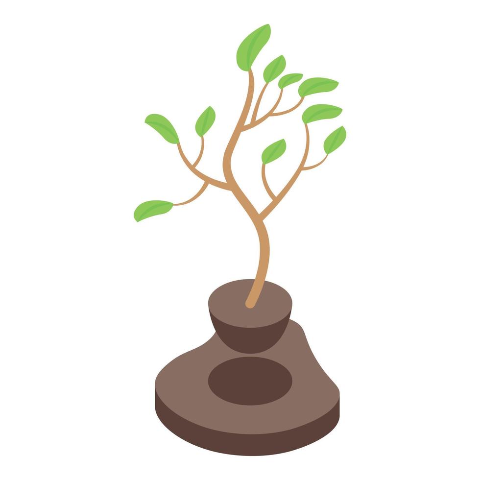 Seed trees icon isometric vector. Planet earth vector