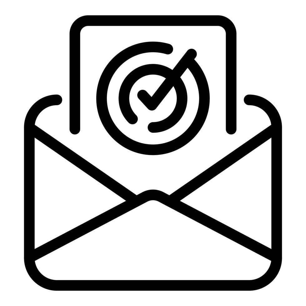 Cv email icon outline vector. Team post vector