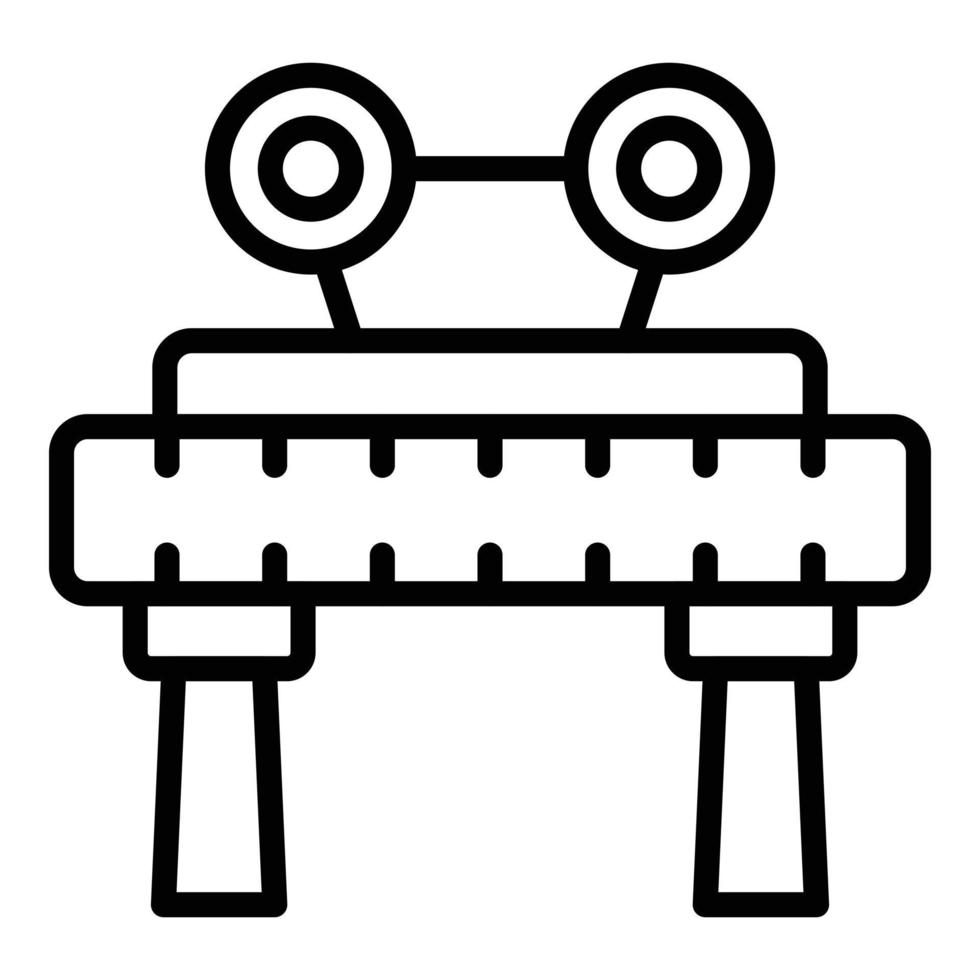 Stop train barrier icon outline vector. Traffic gate vector