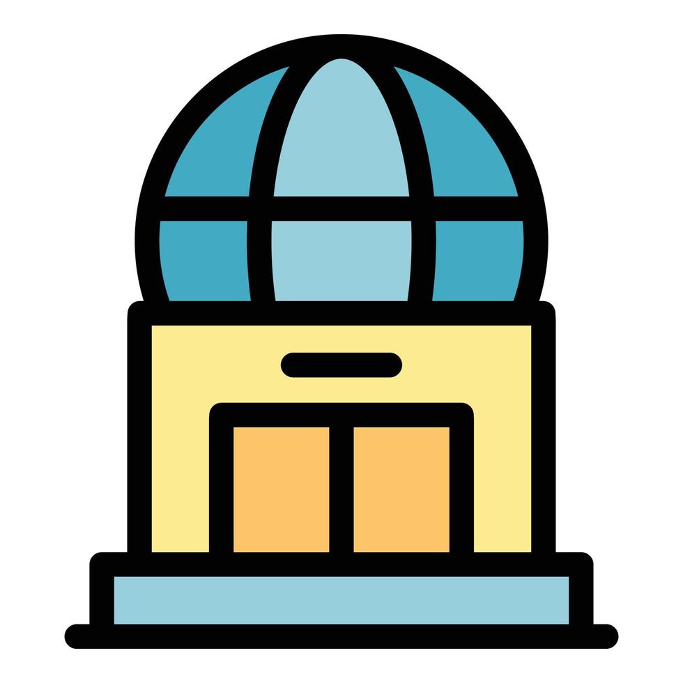 Cosmos discovery planetarium icon color outline vector