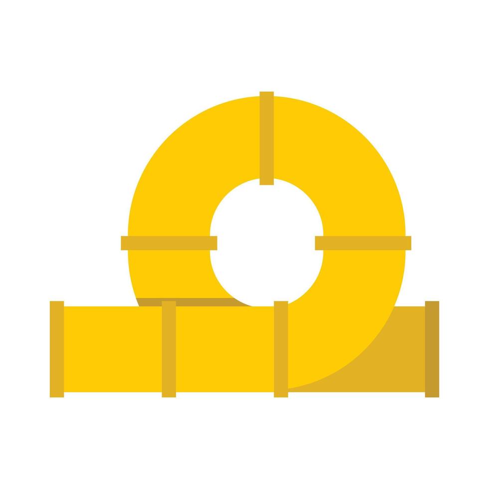 Yellow playground slider icon, flat style vector