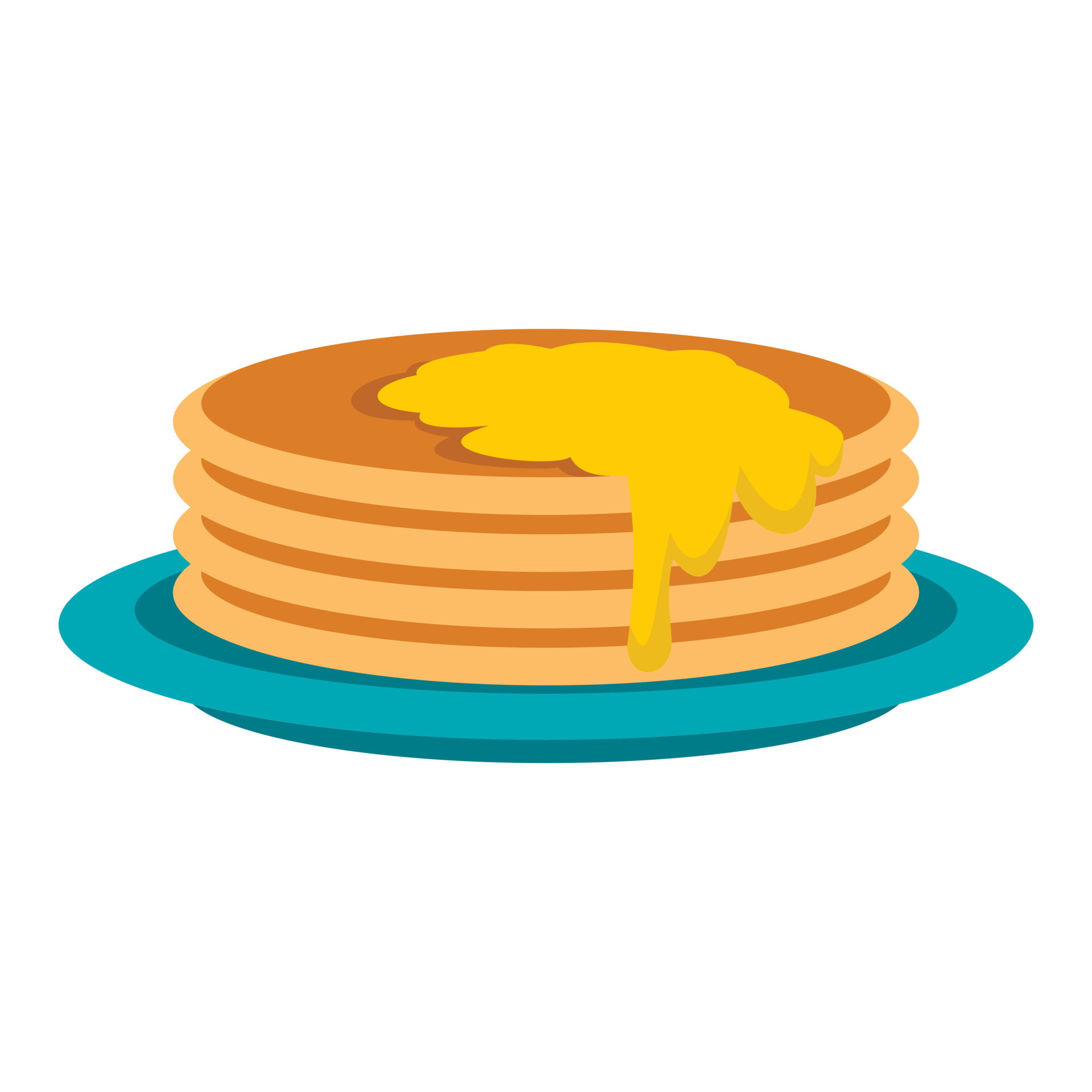 Pancakes icon, flat style 15090102 Vector Art at Vecteezy