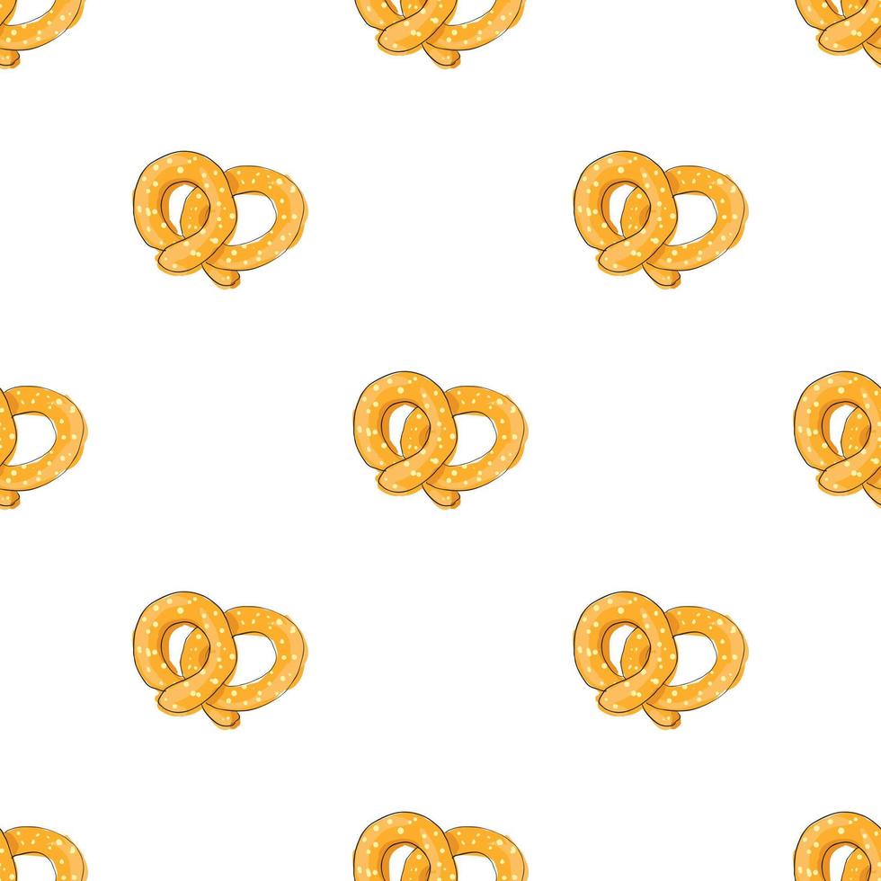 Pretzels pattern seamless vector