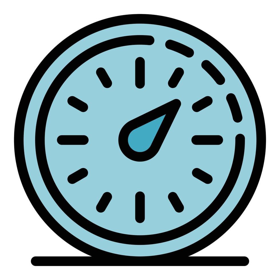 Stopwatch icon color outline vector