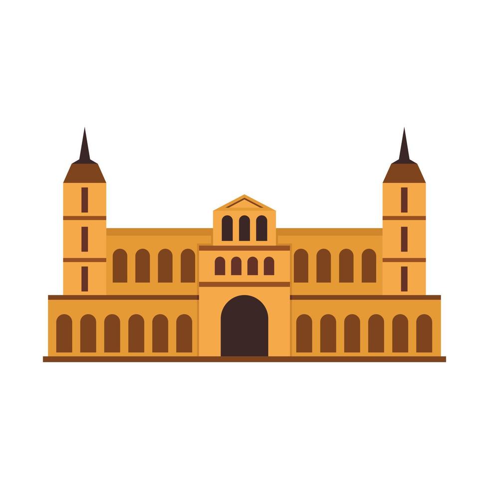 Castle icon, flat style vector