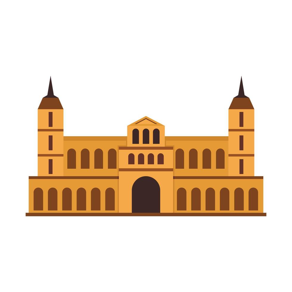 Castle icon, flat style vector