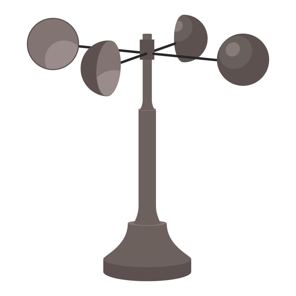 Anemometer icon, cartoon style vector
