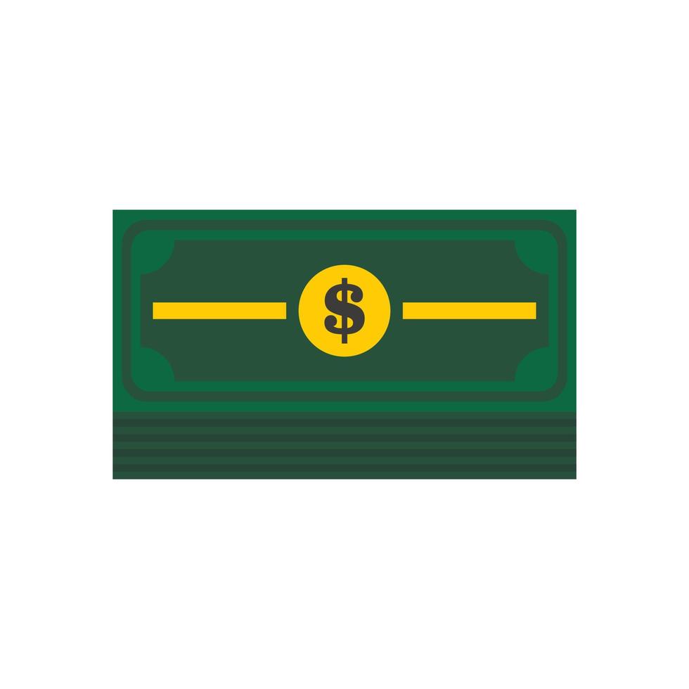 Stack of dollars icon, flat style vector