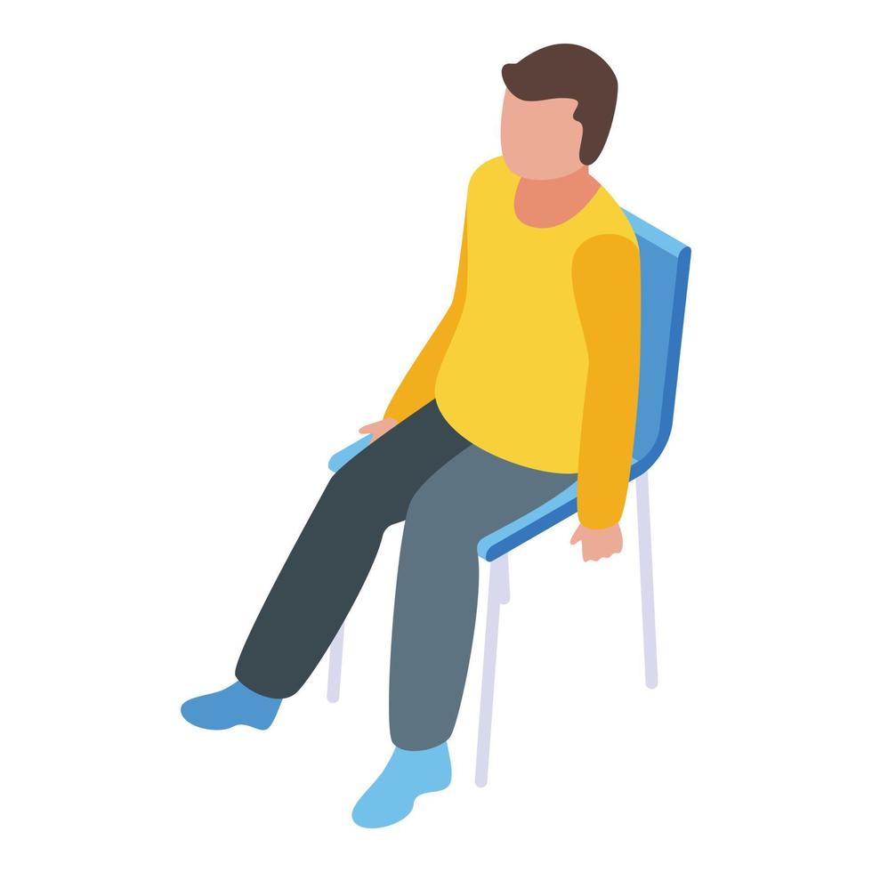 Resting athlete chair icon isometric vector. Bench dip vector