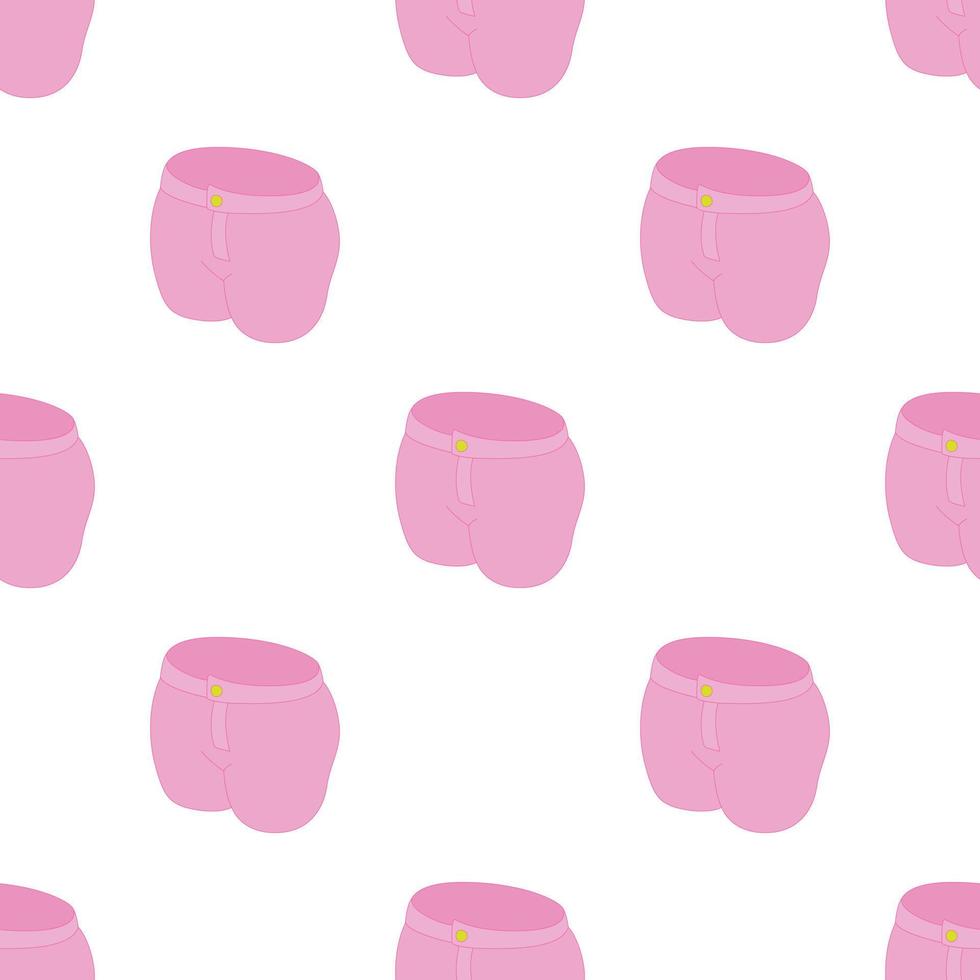 Pink shorts pant pattern seamless vector