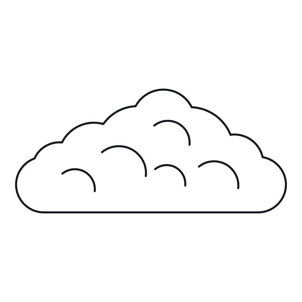 Wet cloud icon, outline style vector