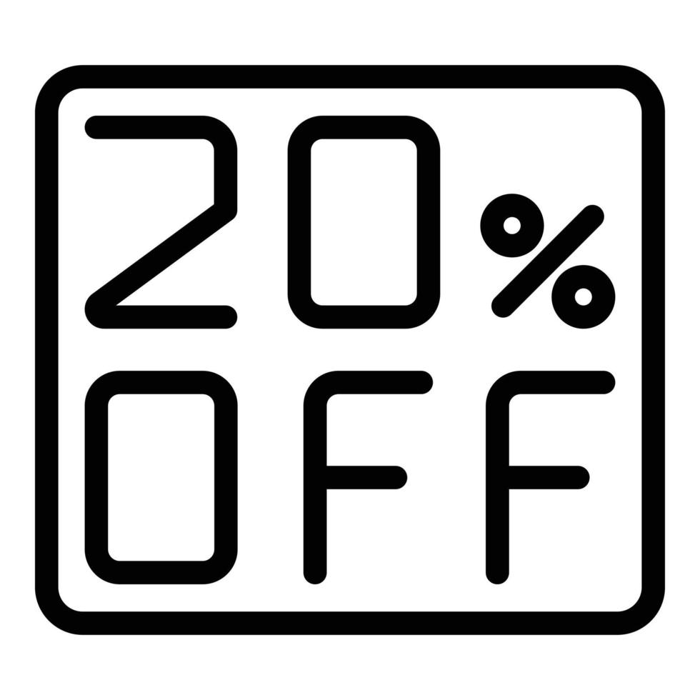 Price off icon outline vector. Digital app vector