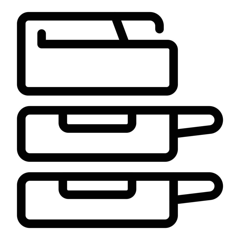 Multifunction printer icon outline vector. Ink copier vector