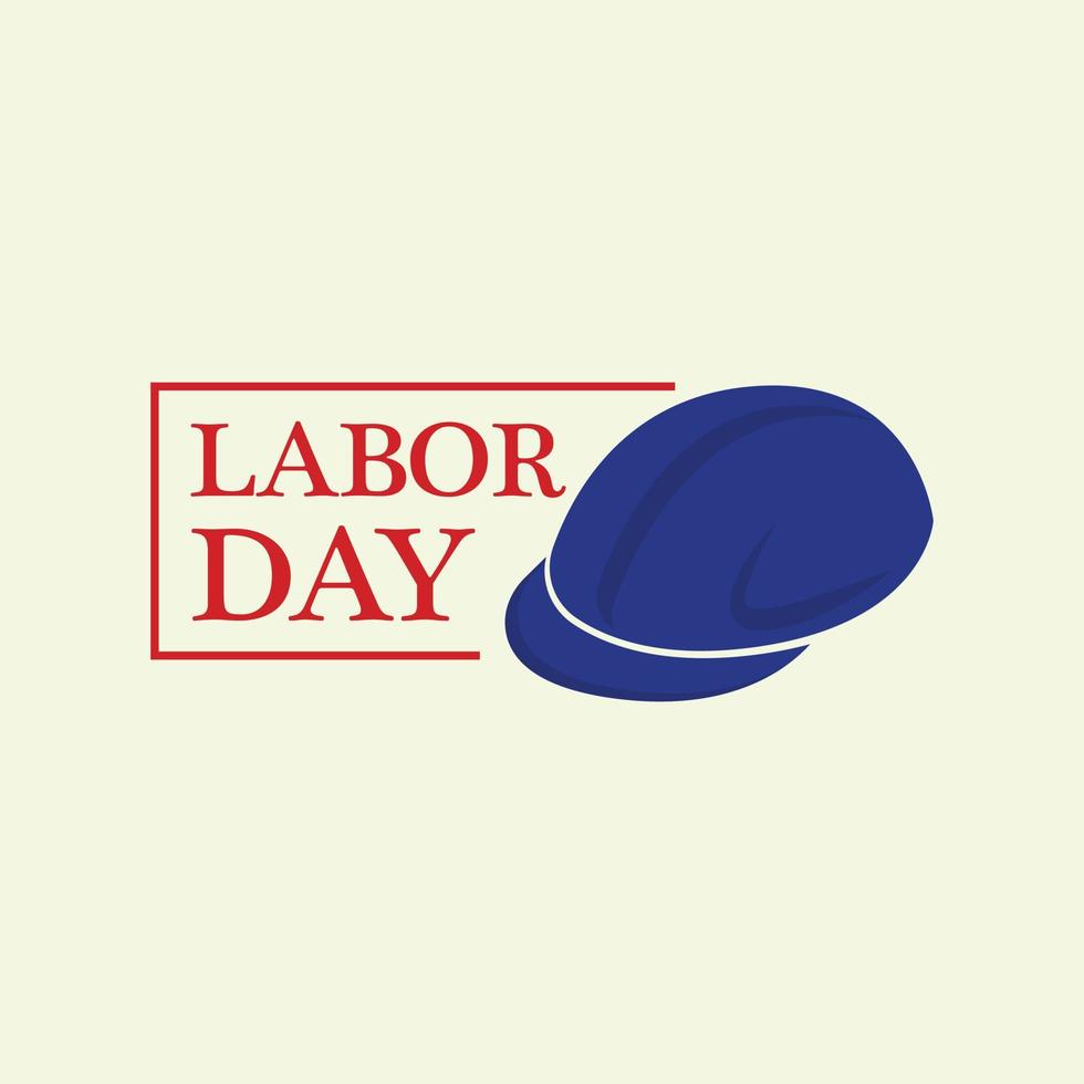 Helmet labor day logo, flat style vector