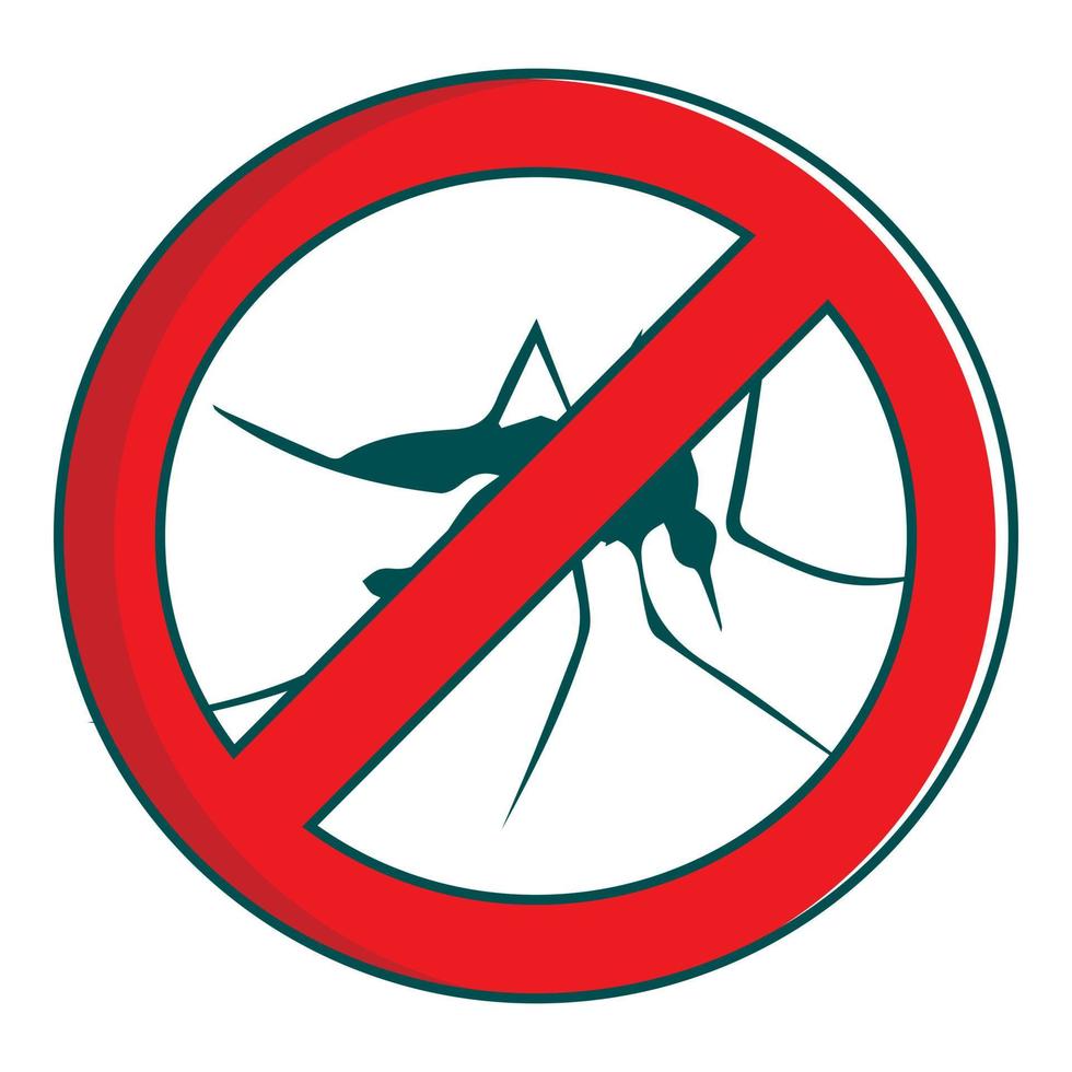 Mosquito icon, cartoon style vector