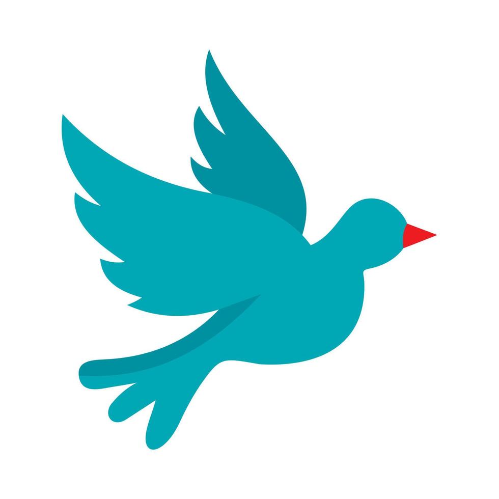 Dove icon, flat style vector