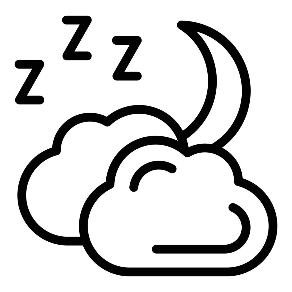 Sleep night icon outline vector. Good dream vector