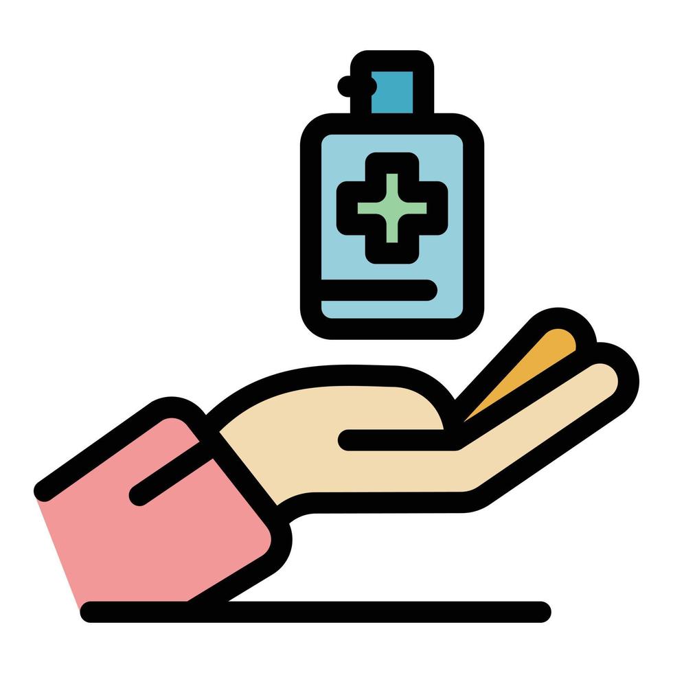 Pharmacy antiseptic icon color outline vector