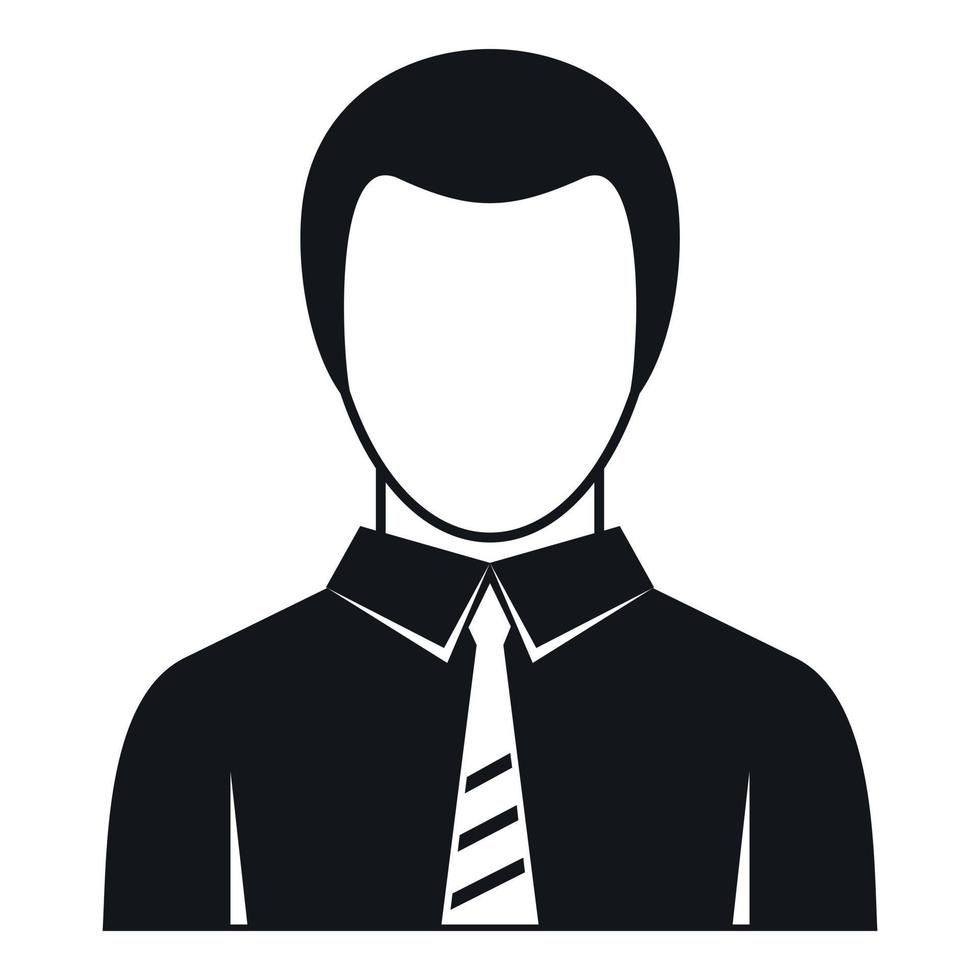 Businessman icon, simple style vector