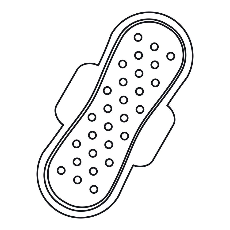 Sanitary pad icon, outline style vector