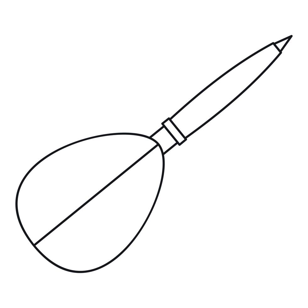 Dart arrow icon, outline style vector