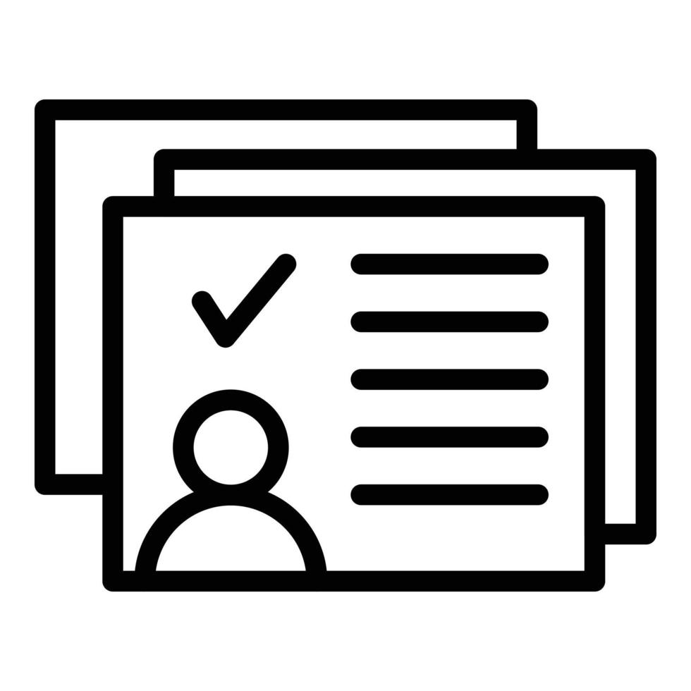 User online documents icon outline vector. Web login vector