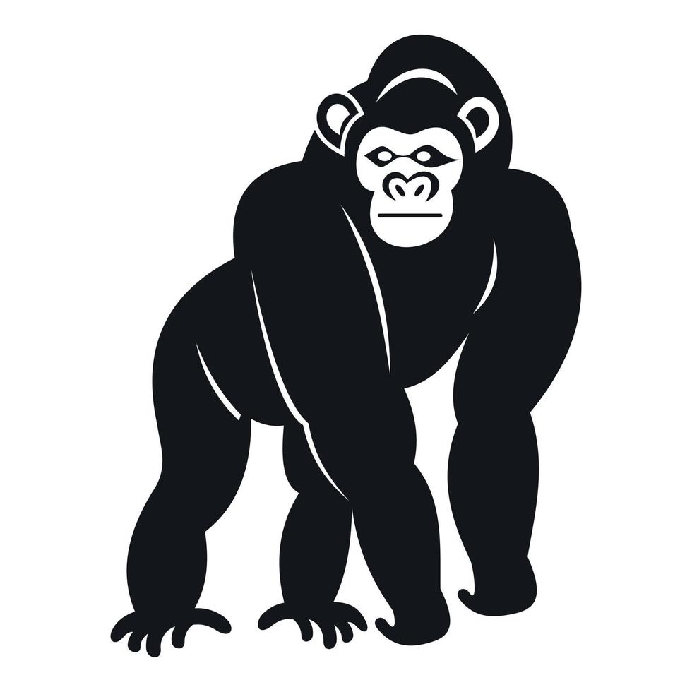 Bonobo icon, simple style vector