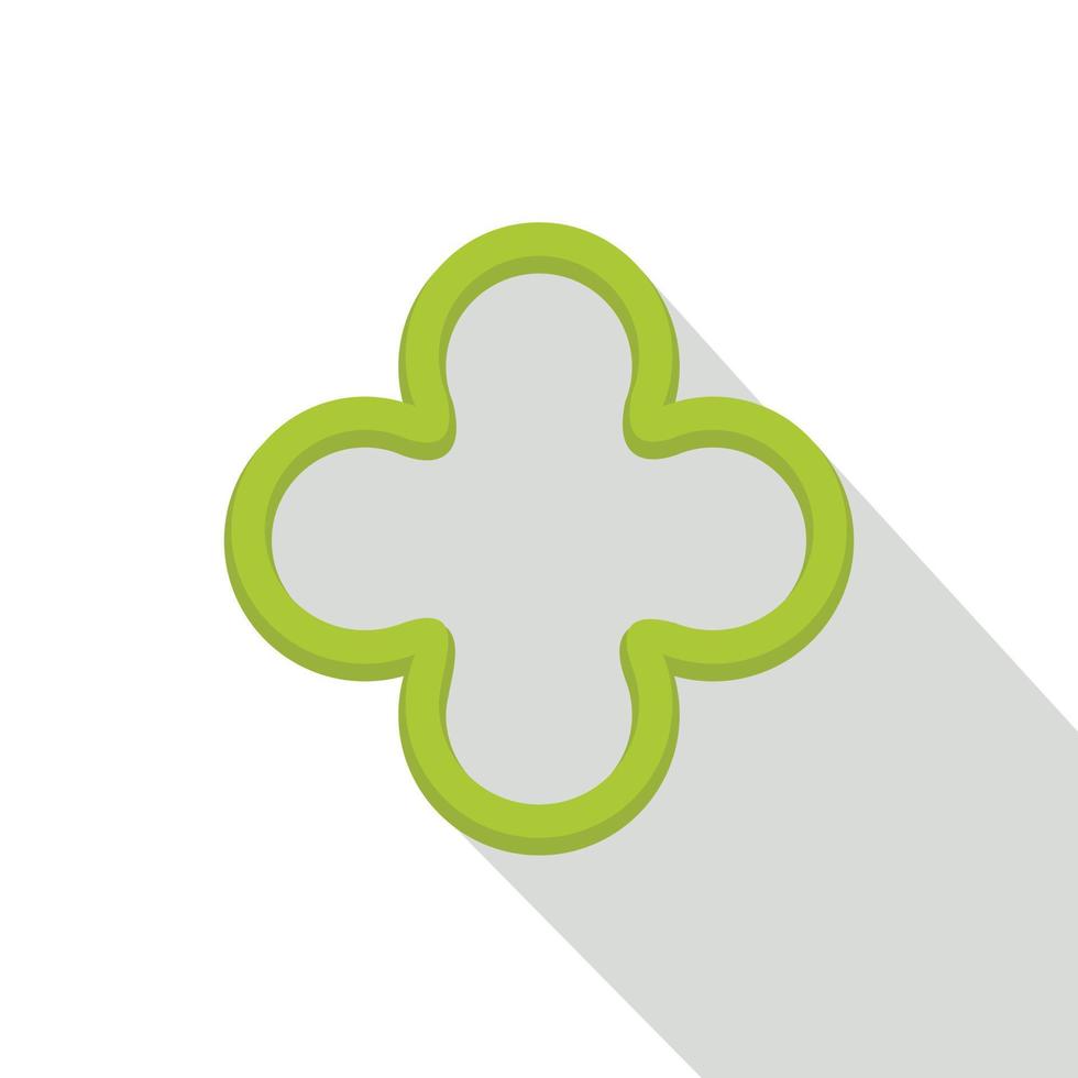 Slice of green pepper icon, flat style vector