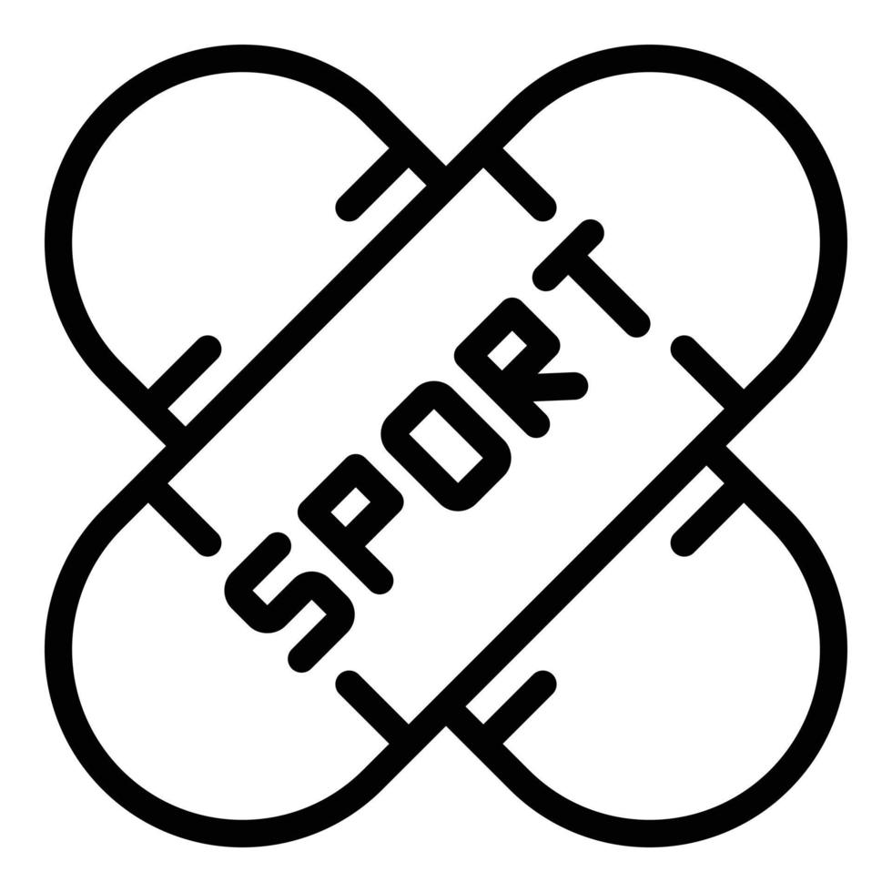 Sport plaster icon outline vector. Fracture injury vector