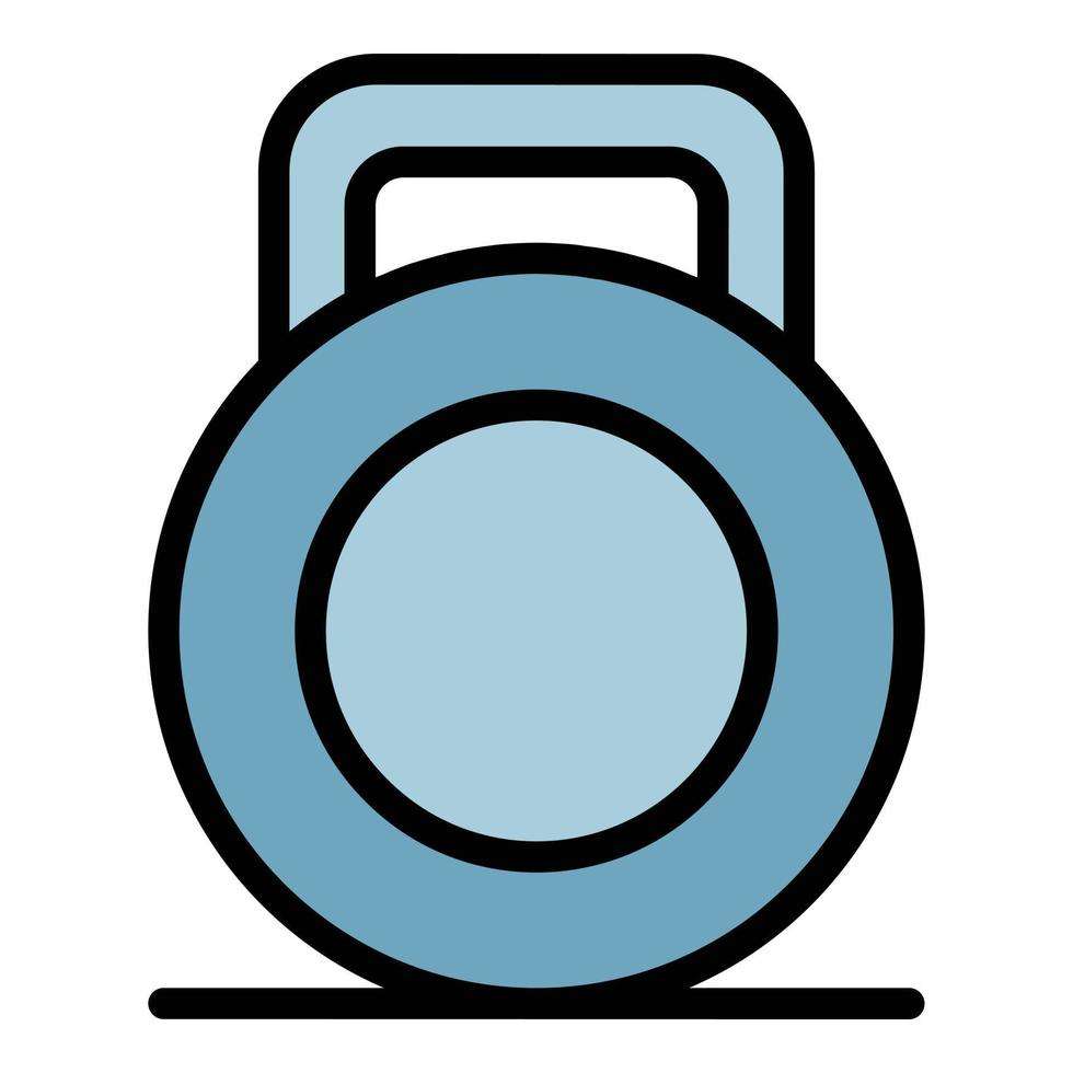 Kettlebell icon color outline vector