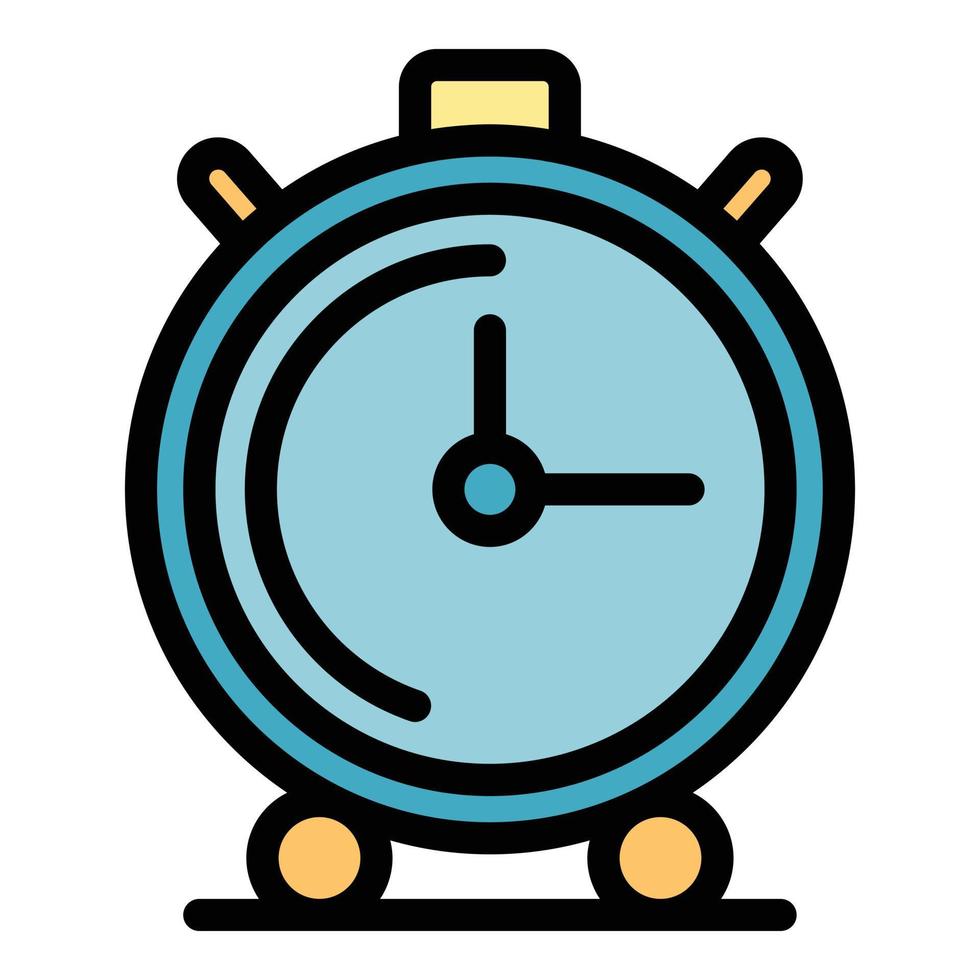 Timer icon color outline vector