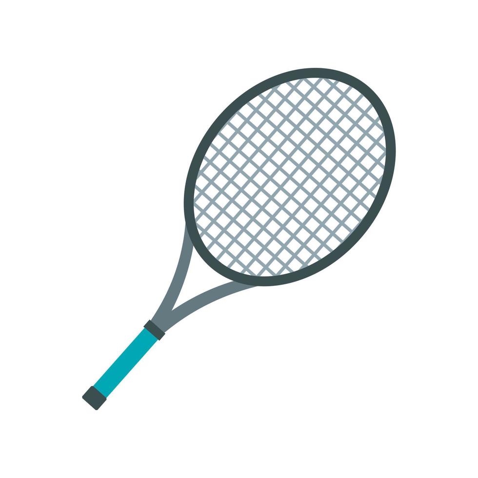 icono de raqueta de tenis, estilo plano vector