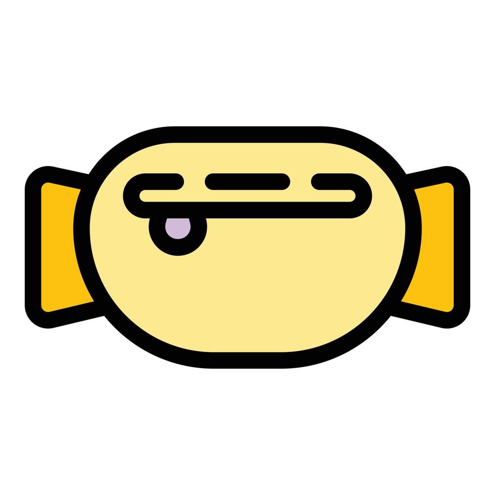 Kid waist bag icon color outline vector
