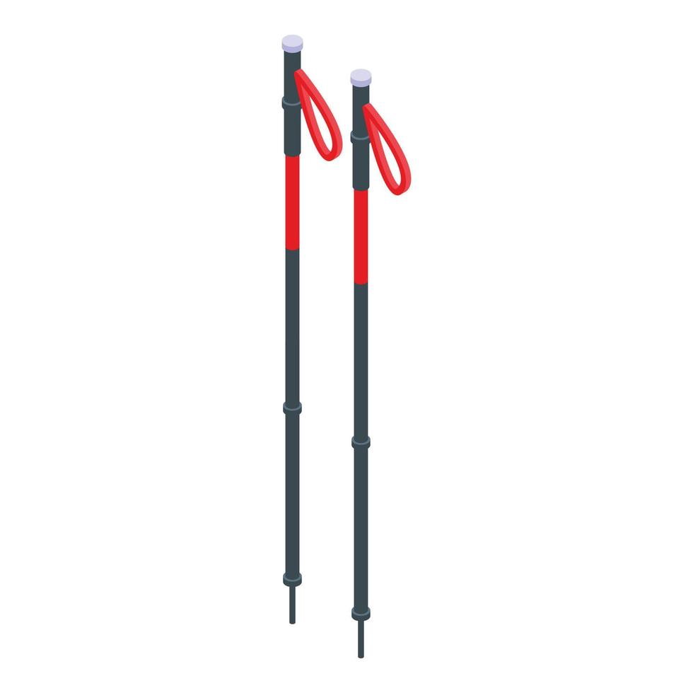 Walking sticks icon isometric vector. Tick cane vector