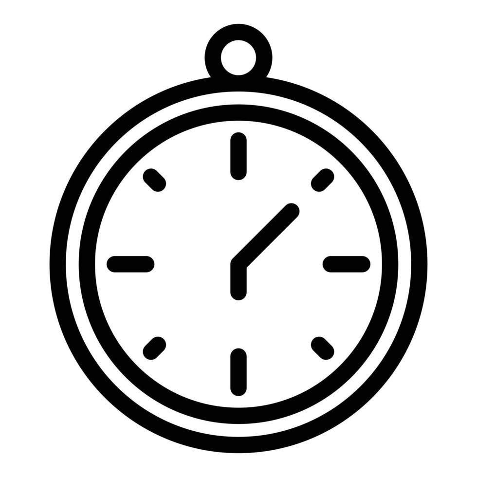 Stopwatch duration icon outline vector. Hour timer vector