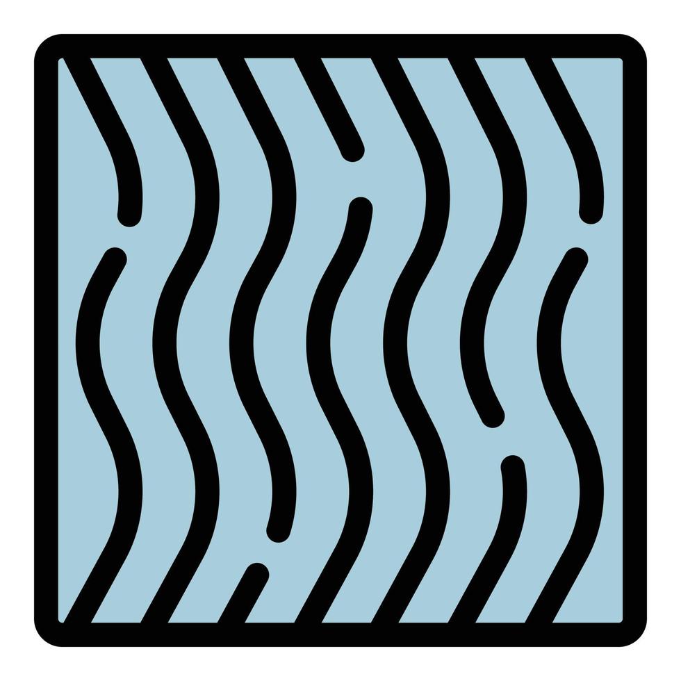 vector de contorno de color de icono de pavimentación de diseño de onda