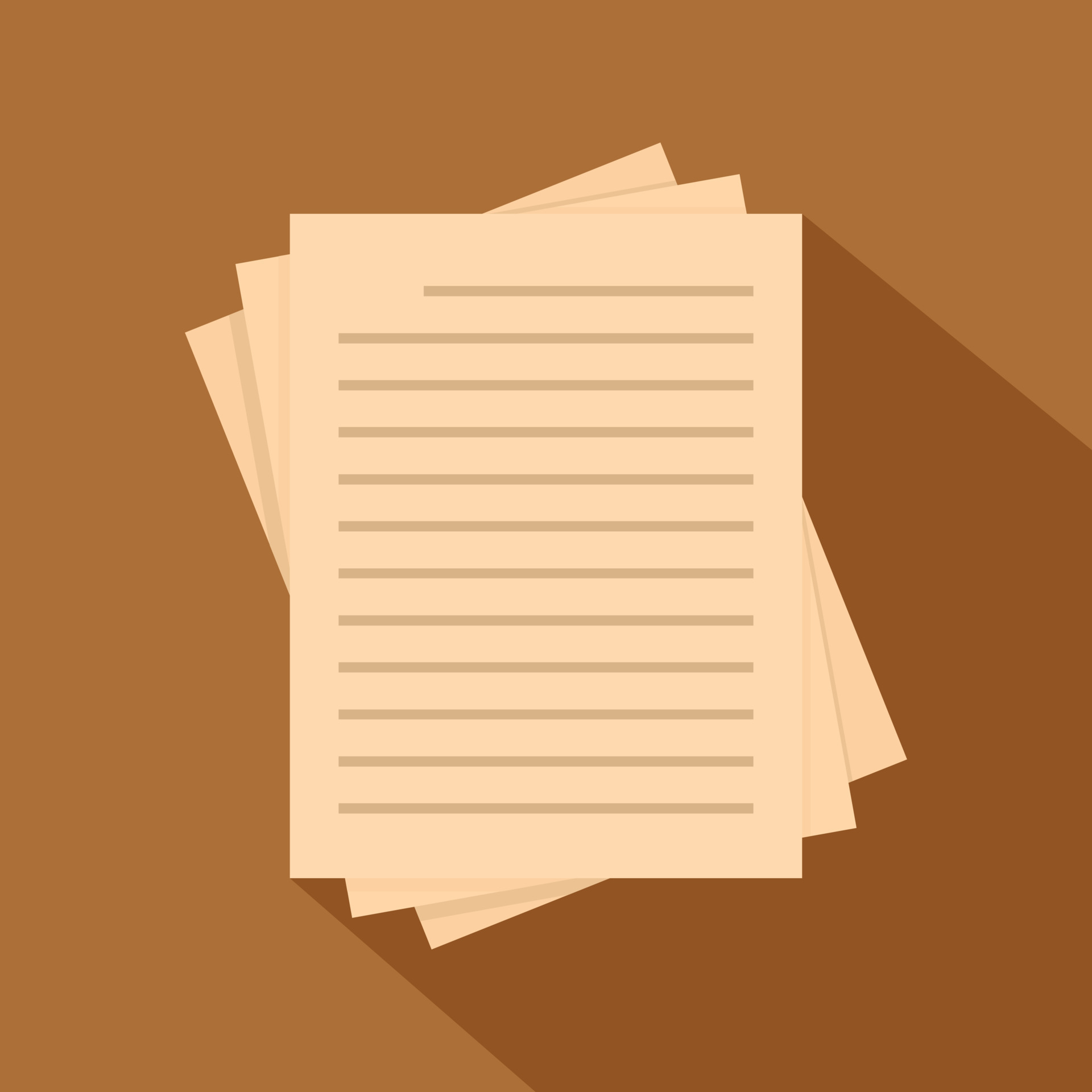 Vintage lined papers icon, flat style 15090653 Vector Art at Vecteezy