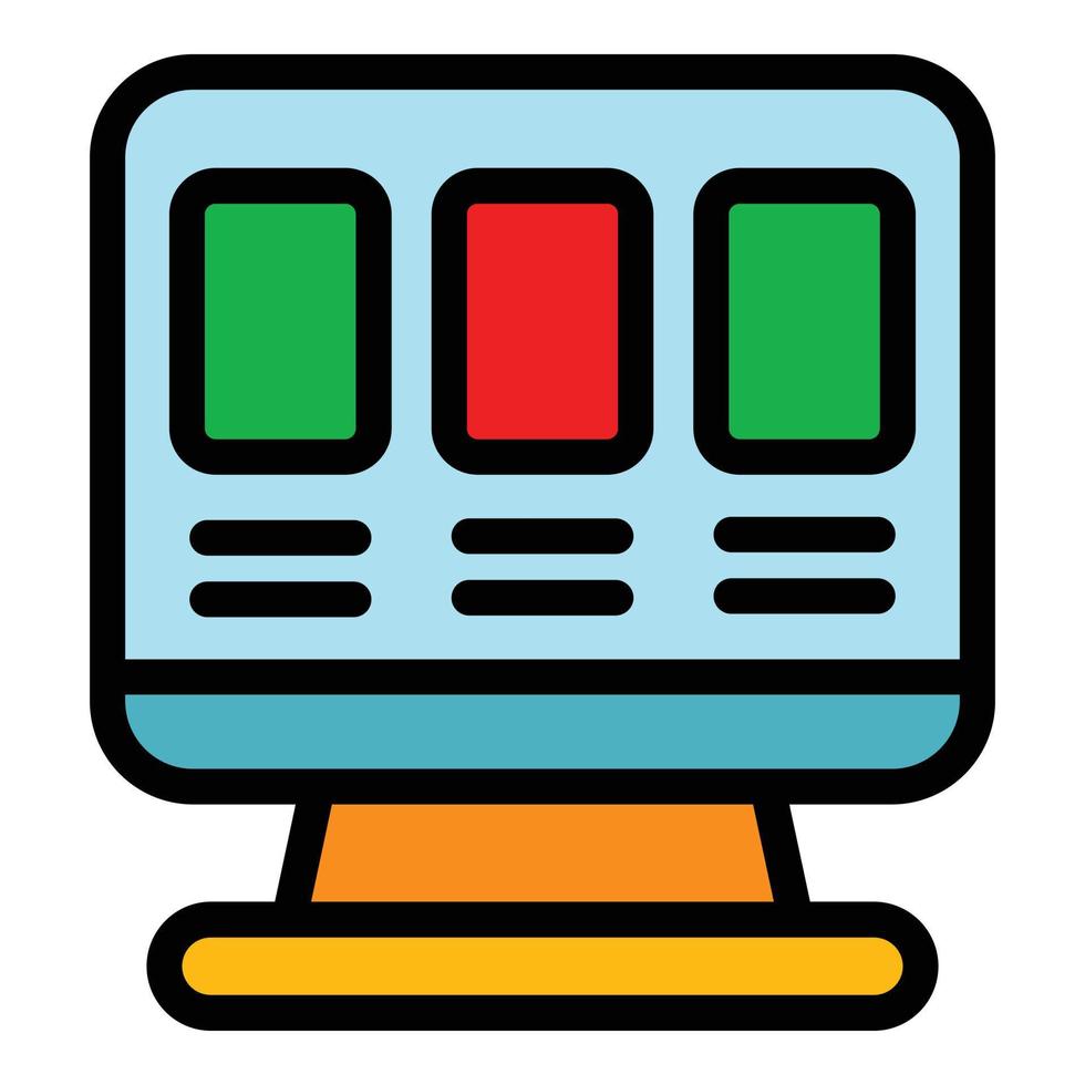Web jobs icon color outline vector