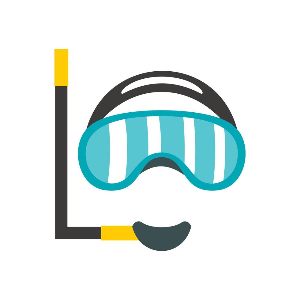 Diving mask icon, flat style vector