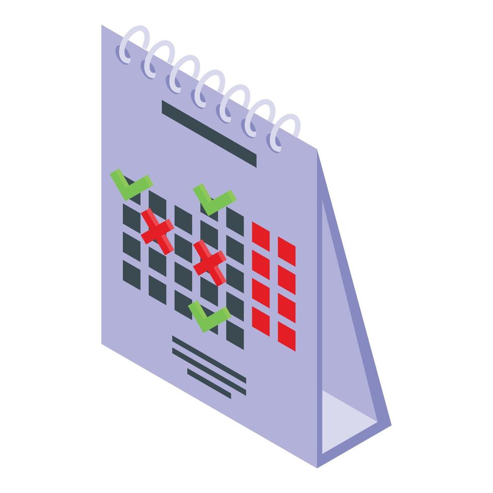 Event schedule calendar icon isometric vector. Planner time vector